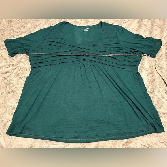 Jessica London Plus Size Stretch Knit Pleated Tunic Size 26 Size 28 - Picture 6 of 9